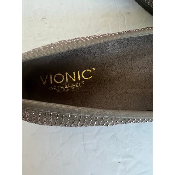 Vionic Spark Willow Taupe Ballet Flat Round Toe Slip On Comfort Shoes Size 6.5 - Picture 8 of 10